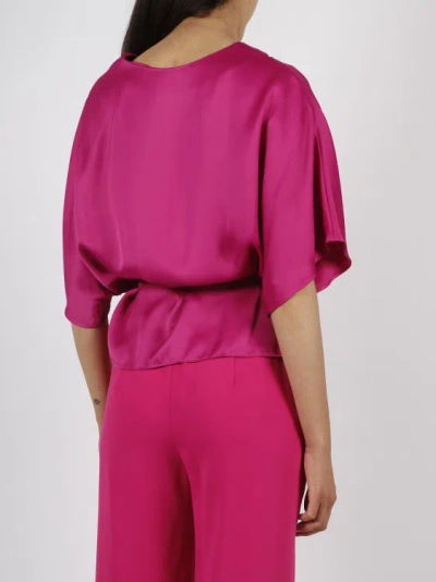 Shop P.a.r.o.s.h Belted Blouse In Pink