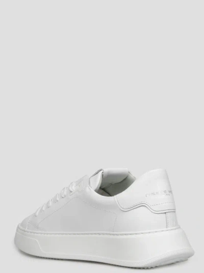 Shop Philippe Model Temple Low Sneakers In White