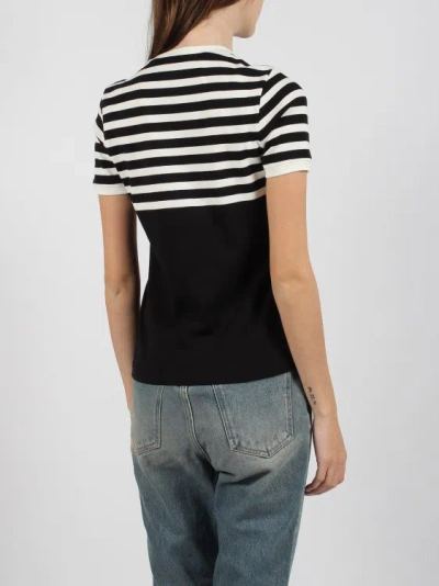 Shop Givenchy 4g Stripes Cotton T-shirt In Black