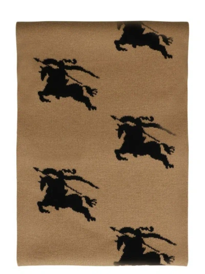 Shop Burberry All Over Ekd Cashmere Scarf In Brown