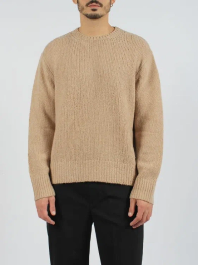 Neil Barrett Thunderbolt Patch Sweater In Brown