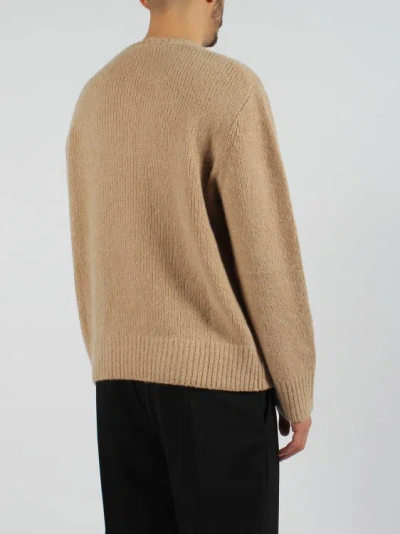 Neil Barrett Thunderbolt Patch Sweater In Brown