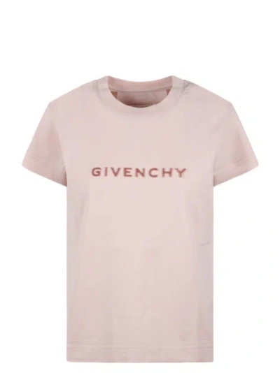 Shop Givenchy 4g Cotton T-shirt In Pink