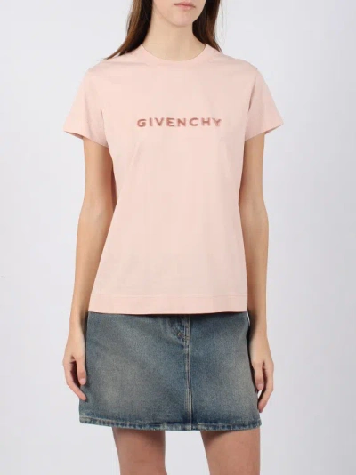 Shop Givenchy 4g Cotton T-shirt In Pink