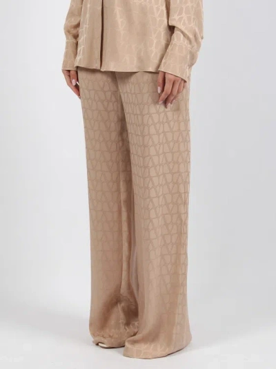 Shop Valentino Toile Iconographe Silk Pant In Pink