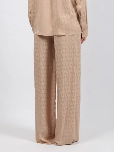 Shop Valentino Toile Iconographe Silk Pant In Pink