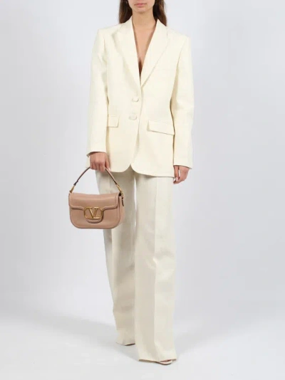 Shop Valentino Toile Iconographe Crepe Couture Tailored Trousers In White