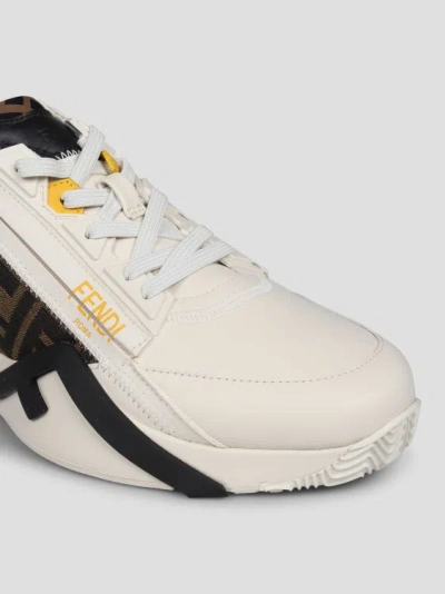 Shop Fendi Flow Sneakers In White