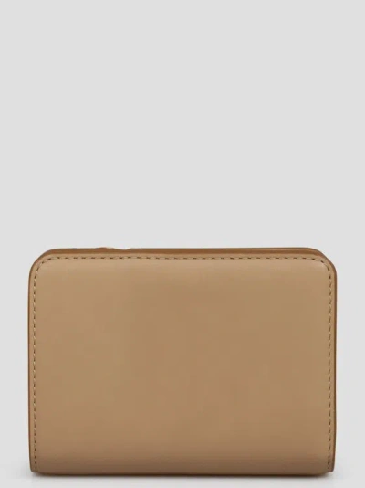 Shop Marc Jacobs The Leather J Marc Mini Compact Wallet In Brown