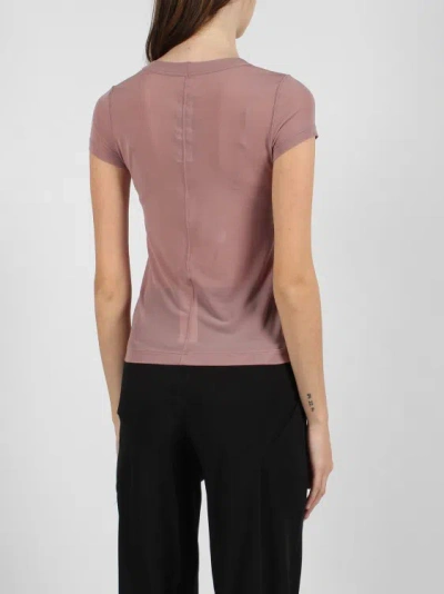 Shop Rick Owens Cropped Level T-shirt In Pink