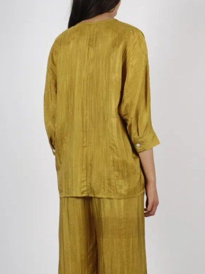 Shop The Rose Ibiza Indochine Silk Blouse In Yellow