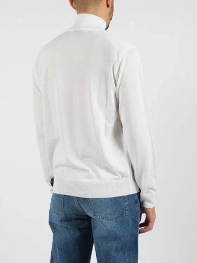 Shop Moreno Martinelli Wool Blend Turtleneck Sweater In White