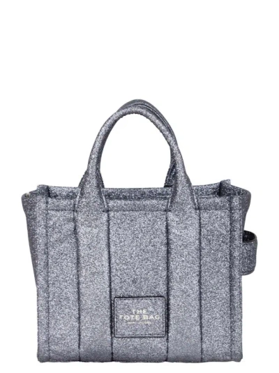 Shop Marc Jacobs The Mini Tote Glitter Bag In Metallic