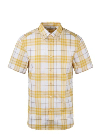 Shop Burberry Caxton Ss Shirt In Yellow