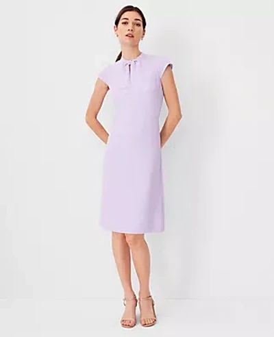 Shop Ann Taylor Twist Neck Sheath Dress In Lavender Latte