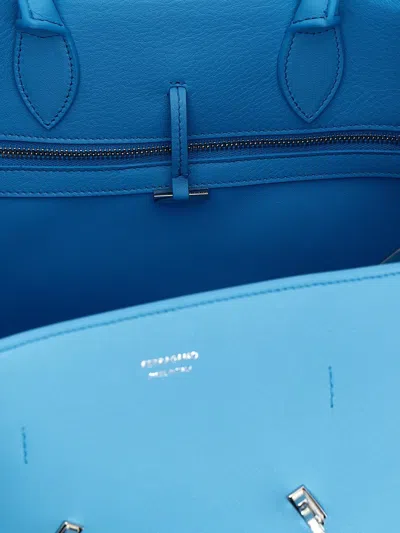 Shop Ferragamo 'hug S' Handbag In Blue