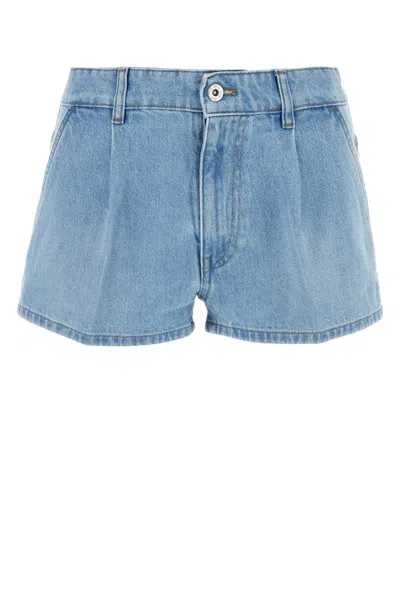 Shop Miu Miu Shorts In Blue