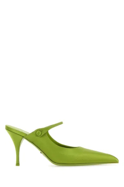 Shop Prada Heeled Shoes In Green