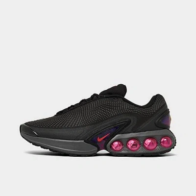 Shop Nike Men's Air Max Dn Casual Shoes In Black/light Crimson/dark Smoke Grey