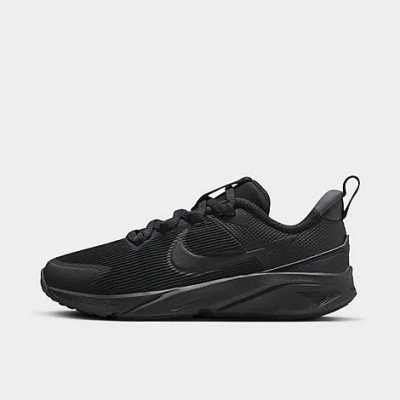 Shop Nike Little Kids' Star Runner 4 Running Shoes In Black/black/anthracite/black