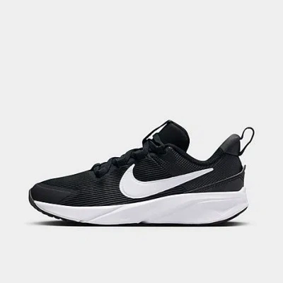 Shop Nike Little Kids' Star Runner 4 Running Shoes In Black/anthracite/white