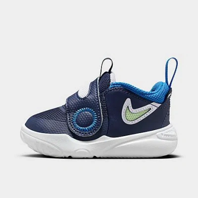 Shop Nike Kids' Toddler Team Hustle D 11 Casual Shoes In Midnight Navy/light Photo Blue/barely Grape/barely Volt