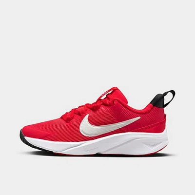 Shop Nike Little Kids' Star Runner 4 Running Shoes In University Red/black/white/summit White