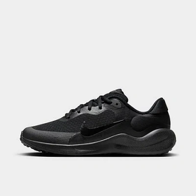 Shop Nike Big Kids' Revolution 7 Road Running Shoes In Black/anthracite