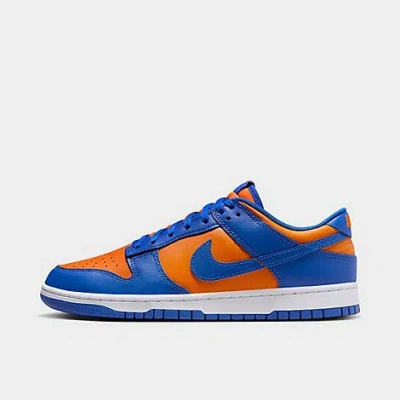 Shop Nike Dunk Low Retro Casual Shoes (men's Sizing) In Bright Ceramic/team Royal/university Red