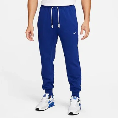 Shop Nike Men's Standard Issue Dri-fit Soccer Jogger Pants In Deep Royal Blue/pale Ivory