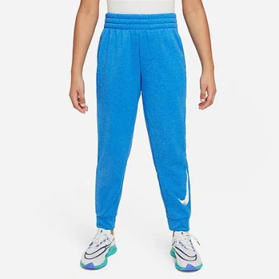 Shop Nike Kids' Multi+ Therma-fit Training Jogger Pants In Photo Blue/light Photo Blue/white