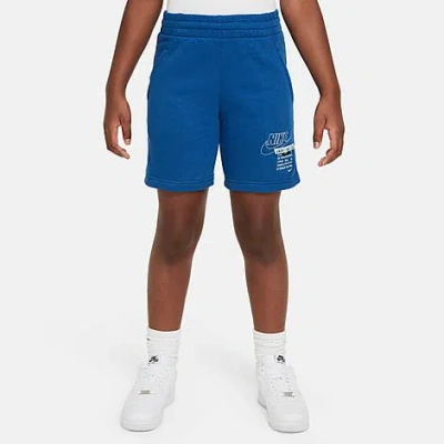 Shop Nike Kids' Sportswear Club Fleece French Terry Shorts In Court Blue/light Armory Blue/light Armory Blue