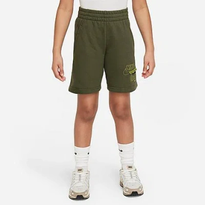 Shop Nike Kids' Sportswear Club Fleece French Terry Shorts In Green