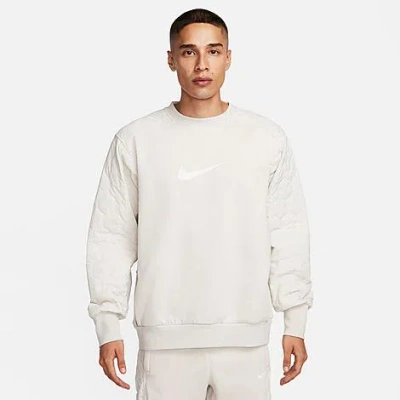 Shop Nike Men's Standard Issue Basketball Crewneck Sweatshirt In Light Orewood Brown/sail