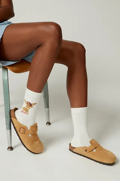 Shop Carne Bollente Romeo Truly Felt Crew Sock In White, Women's At Urban Outfitters