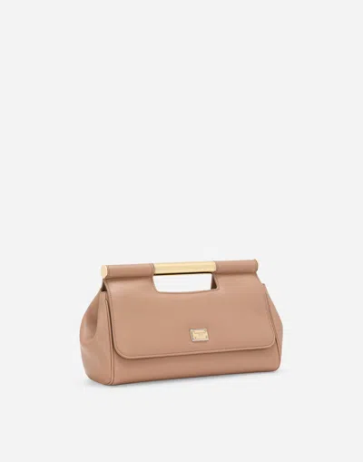 Shop Dolce & Gabbana Borsa A Mano In Beige