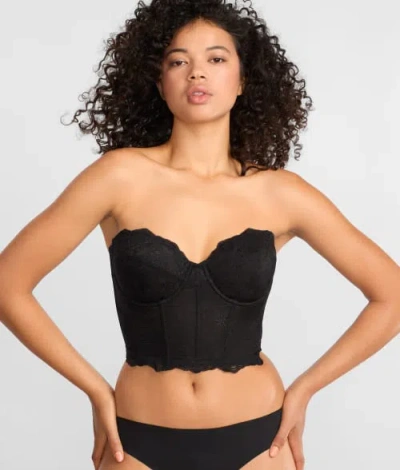 Shop Dominique Tayler Lace Strapless Backless Bra In Black
