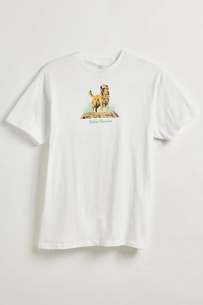 Shop Urban Outfitters Golden Retriever Tee In White, Men's At