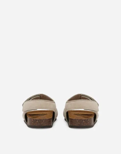 Dolce & Gabbana Sandalo In Nabuk In Beige