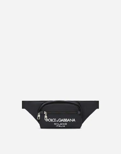 Dolce & Gabbana Nylon Beltpack Bag With Logo In ブルー