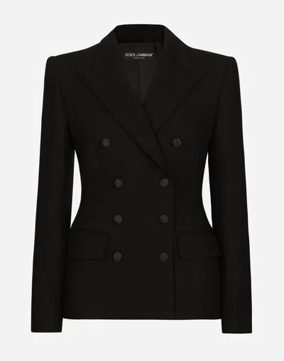 Dolce & Gabbana Double-breasted Blazer In Nero