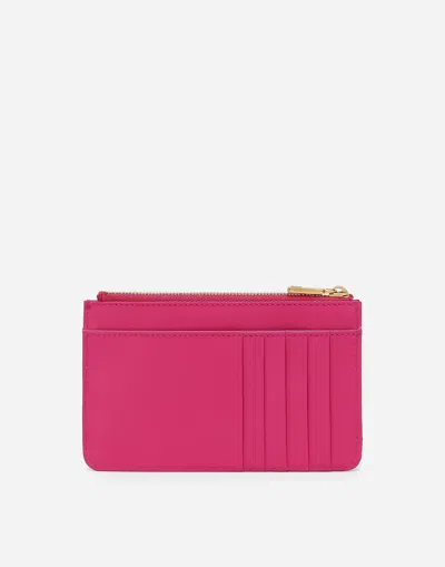 Dolce & Gabbana Portacarte Devotion Medio In Rosa Shocking