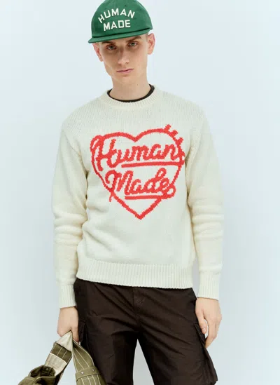 Shop Human Made Low Gauge Knit Sweater In Beige