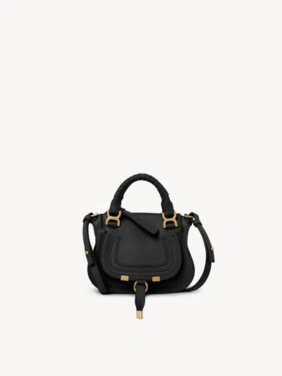 Shop Chloé Marcie Leather Tote Bag Black