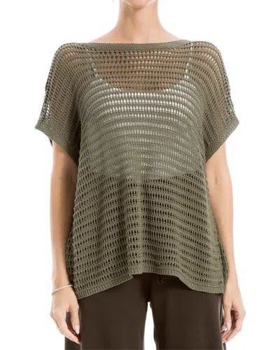 Shop Max Studio Linen-blend Mesh Sweater