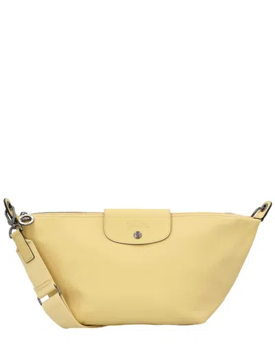 Shop Longchamp Le Pliage Xtra Small Leather Hobo Bag In Yellow