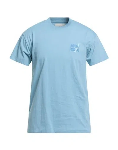 Shop Afterlabel Man T-shirt Light Blue Size L Cotton