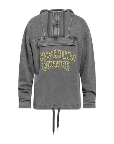 Moschino Man Sweatshirt Grey Size 36 Cotton In Grey