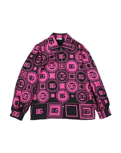 Shop Dolce & Gabbana Toddler Girl Shirt Fuchsia Size 7 Silk In Pink