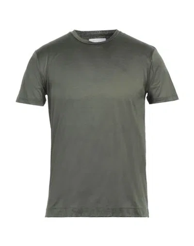 Shop Daniele Fiesoli Man T-shirt Military Green Size S Cotton